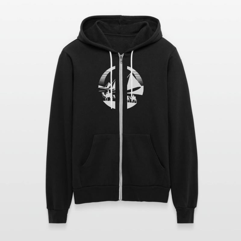 Desert Caravan With Pyramids In The Background