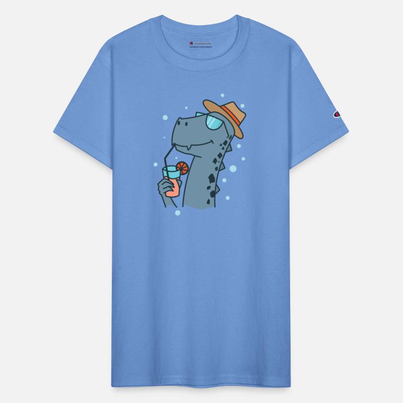 Dino on Vacation with Cocktail Dinosaur