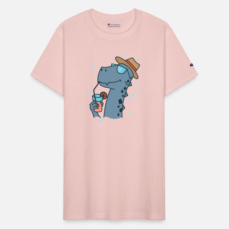 Dino on Vacation with Cocktail Dinosaur