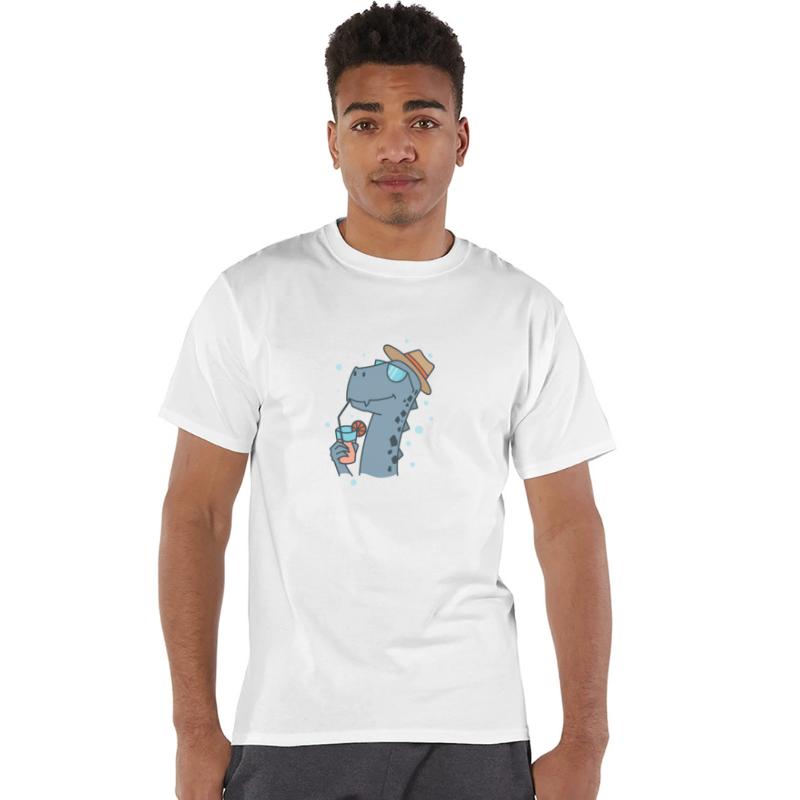 Dino on Vacation with Cocktail Dinosaur