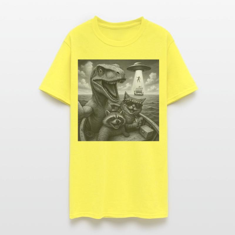 Dinosaur Cat Raccoon UFO Selfie Viking Abduction B