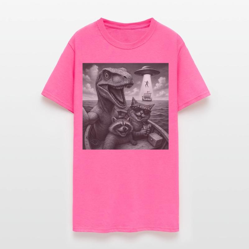 Dinosaur Cat Raccoon UFO Selfie Viking Abduction B
