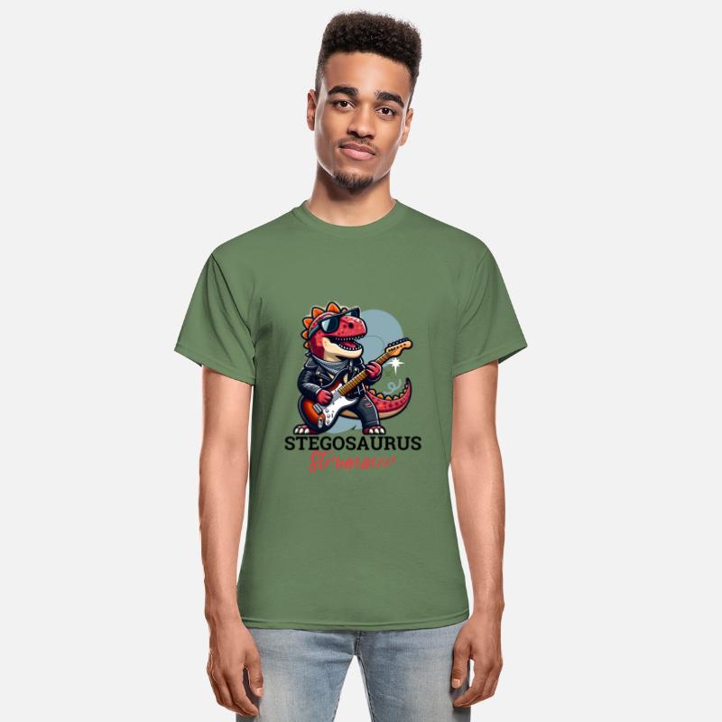 Dinosaur tshirt design Stegosaurus Strummer