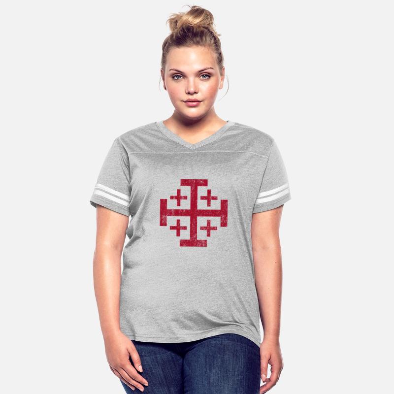 Distressed Jerusalem Cross Knights Templar