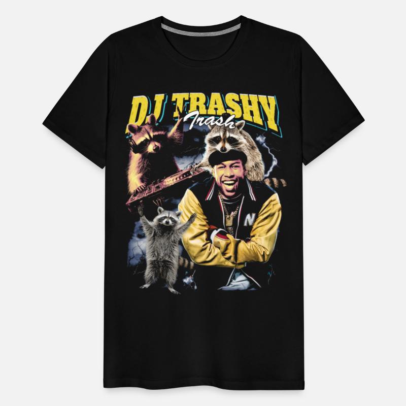 DJ Trashy Trash Funny Raccoon Bootleg T-Shirt