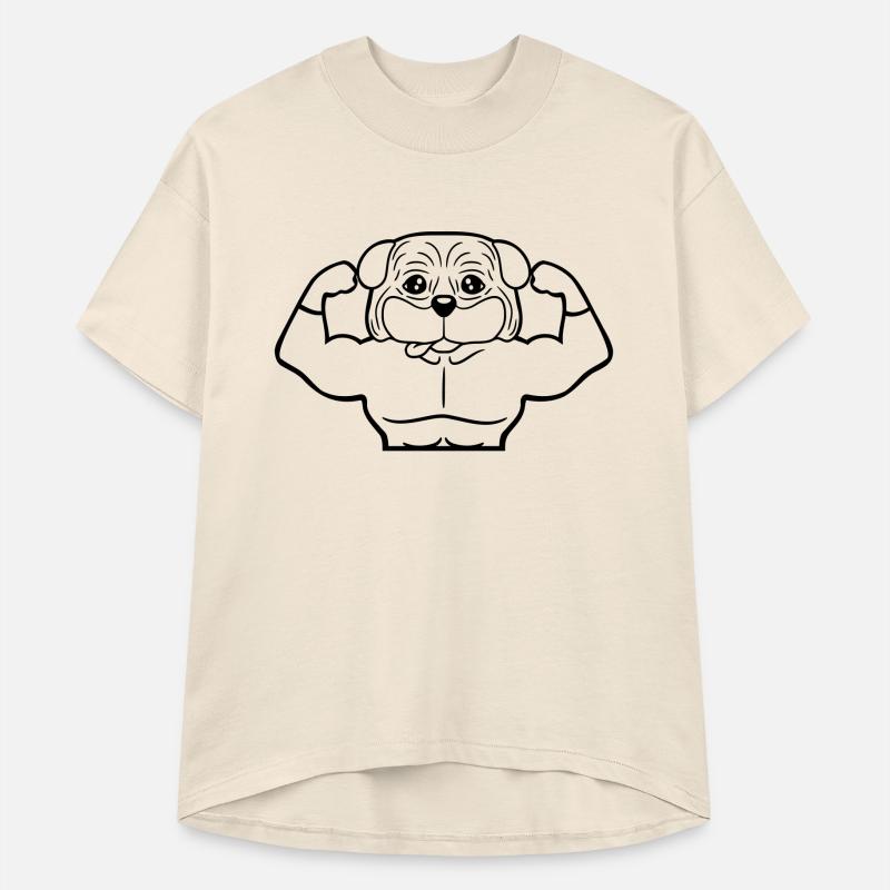 Dog Bodybuilder Strong Muscles Gym Weightlifting