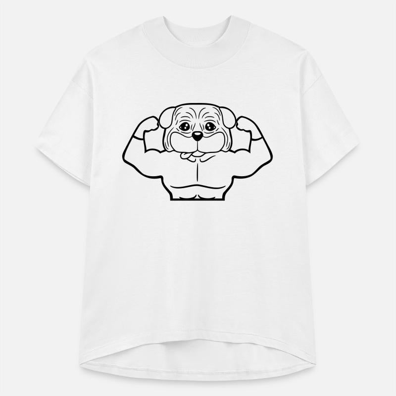 Dog Bodybuilder Strong Muscles Gym Weightlifting