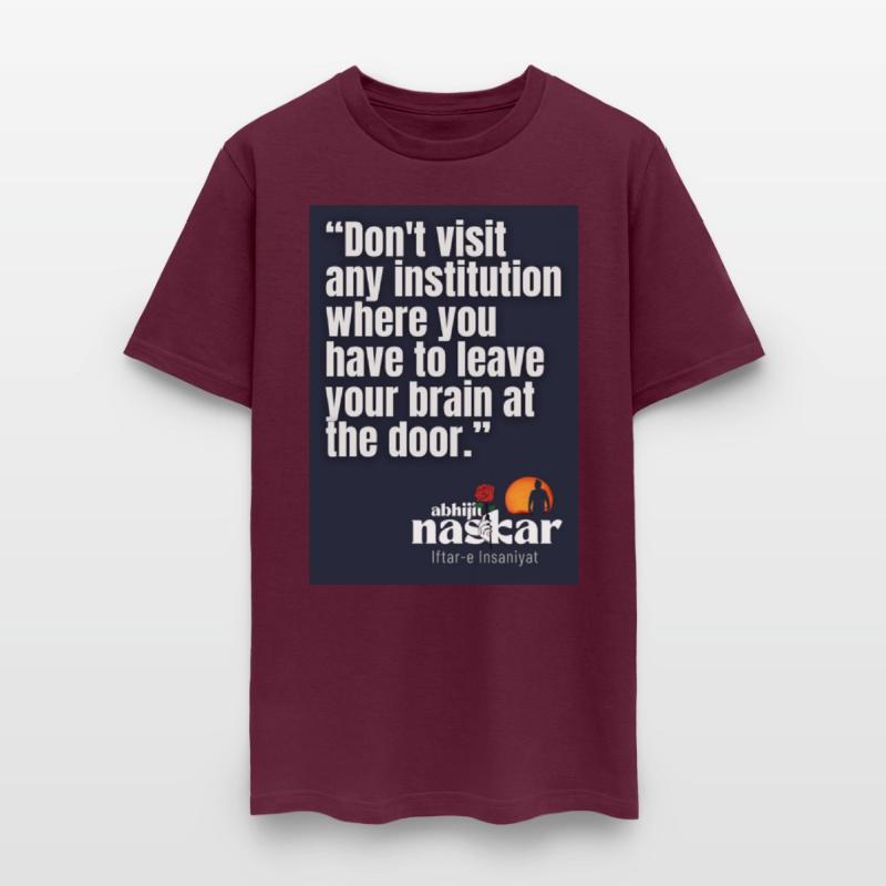 "Don't leave your brain at the door." Naskar