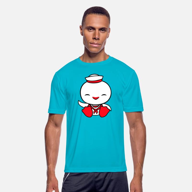 Duck sailor sailor hat waving happily fisherman