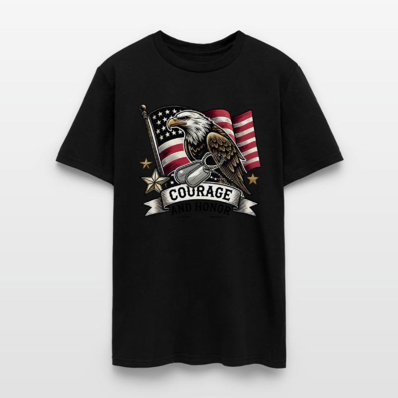 Eagle and Dog Tags Courage