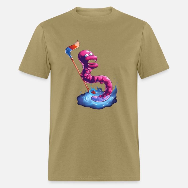 Earthworm Hockey Stick Hockey Player Worm Kawaii