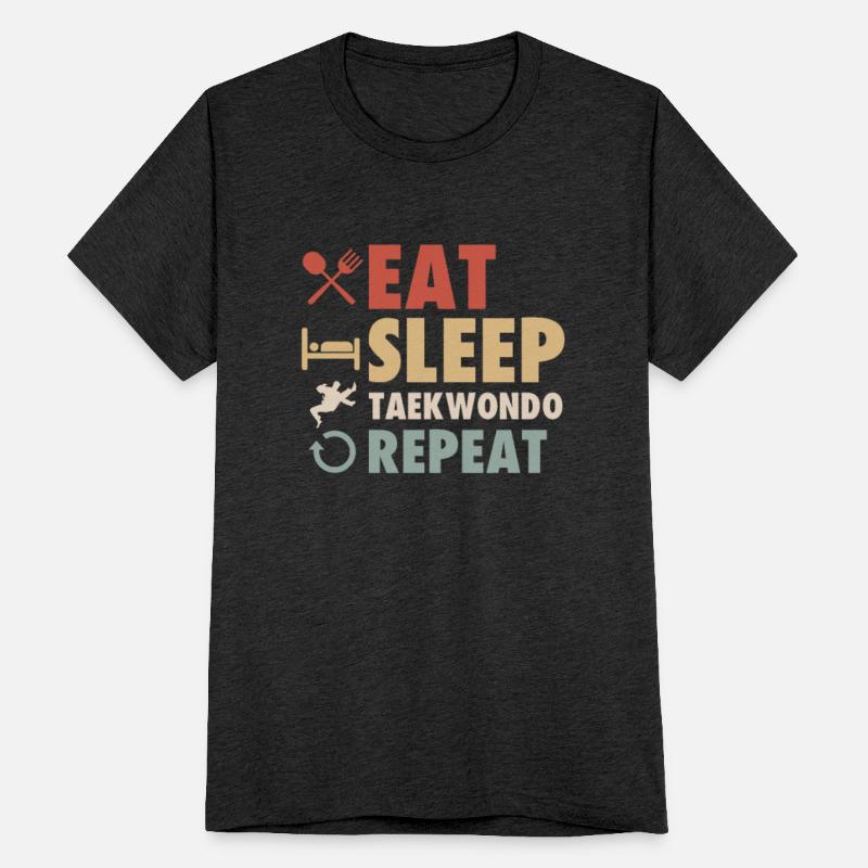 Eat Sleep Taekwondo Repeat Retro