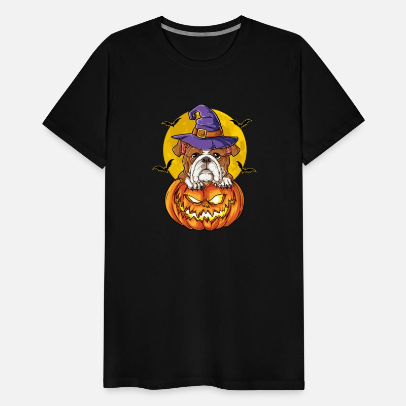 English Bulldog Witch Pumpkin Halloween