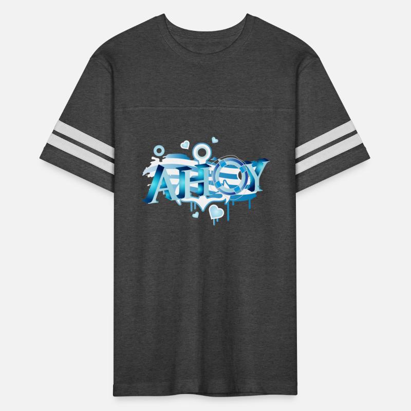 English seaman salute lettering Ahoy graffiti