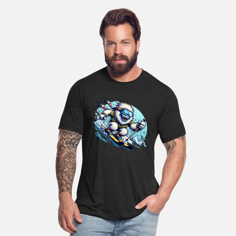 Epic Yeti Ski Adventure Illustration