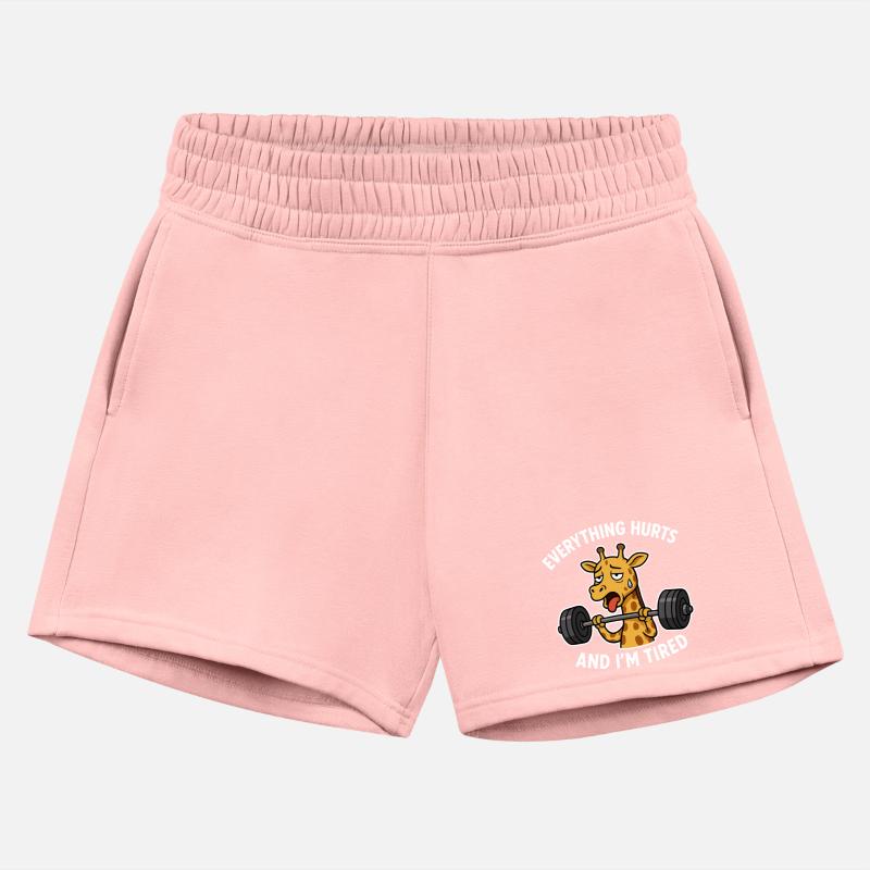 Exhausted Giraffe Lifting Weights Design