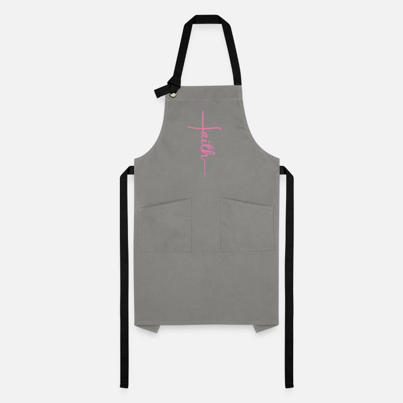 Faith Cross Pink Cursive Script
