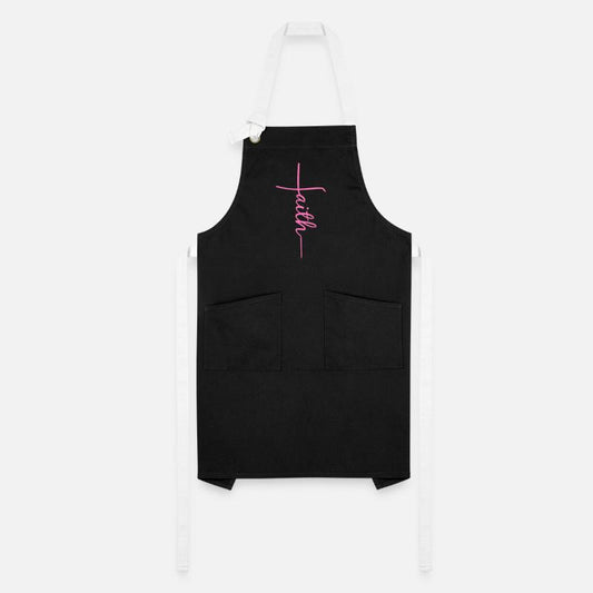 Faith Cross Pink Cursive Script