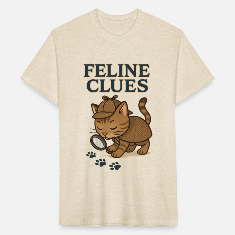 Feline Clues Detective Cat Illustration
