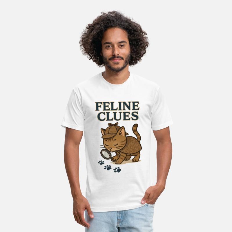 Feline Clues Detective Cat Illustration