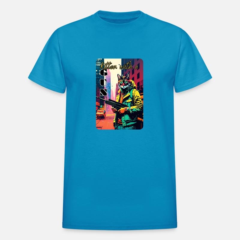 Feline Fury: A Gun-Toting Cat Design 1