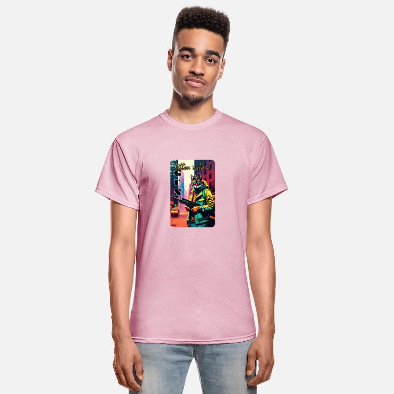 Feline Fury: A Gun-Toting Cat Design 1