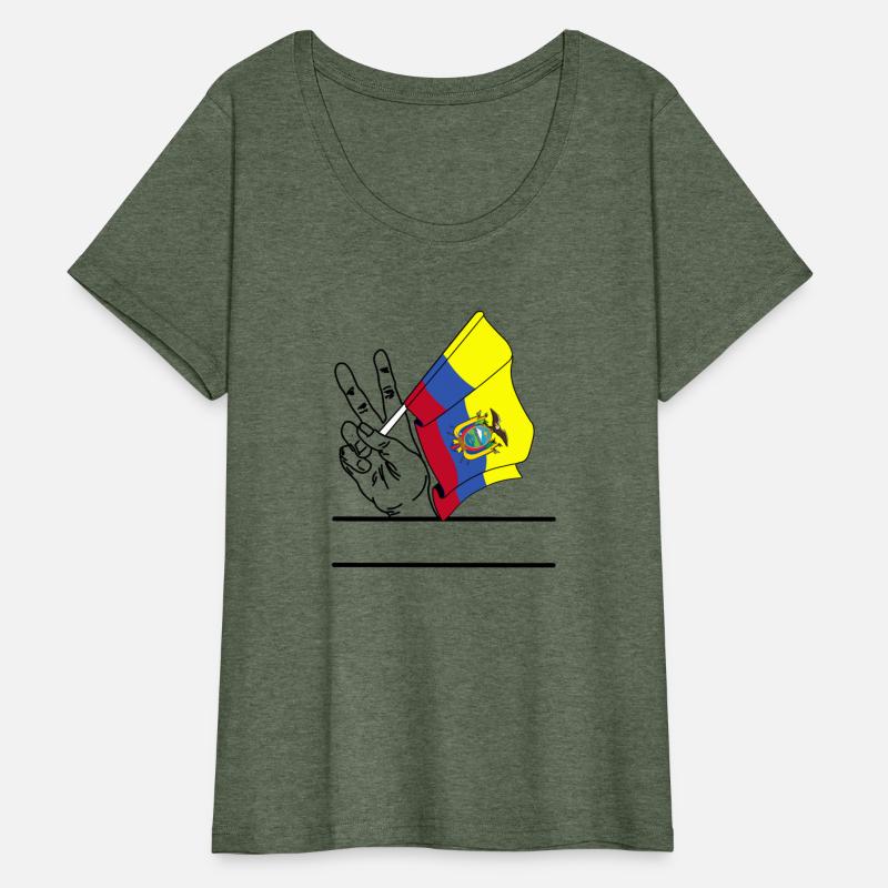 Flag Ecuador transparent peace sign text space