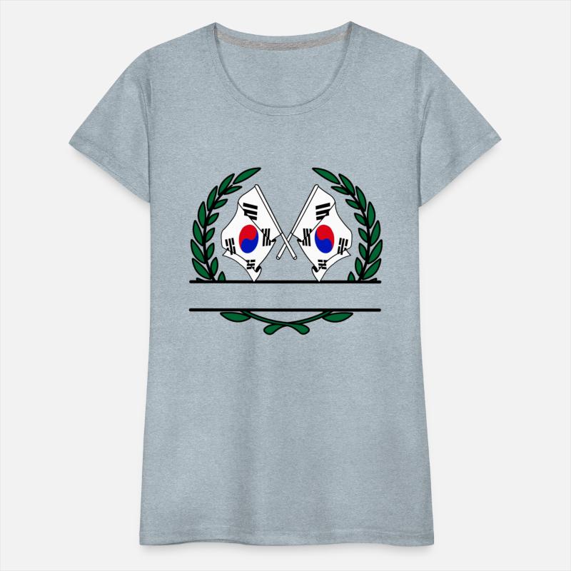 Flags South Korea laurel wreath banner