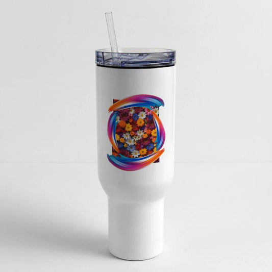 Flower design with a painted frame