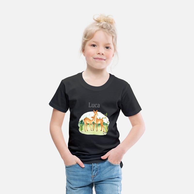 Forest Animal Deer Flowers Name Luca