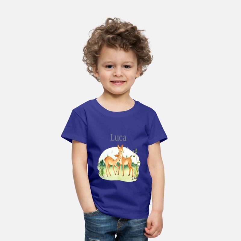 Forest Animal Deer Flowers Name Luca