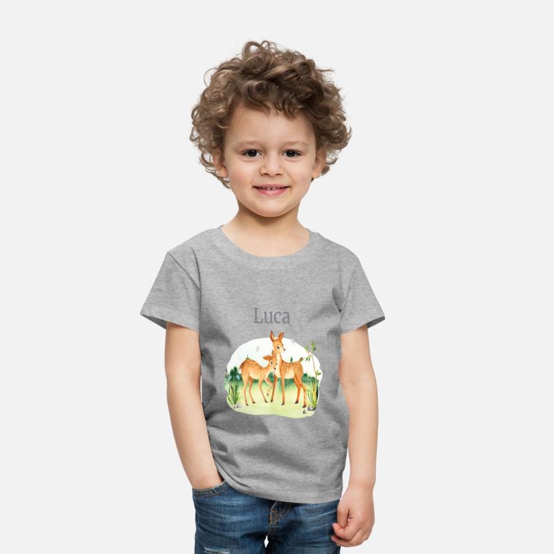 Forest Animal Deer Flowers Name Luca