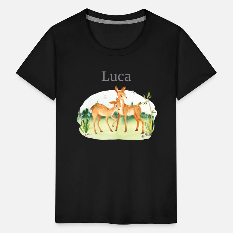 Forest Animal Deer Flowers Name Luca