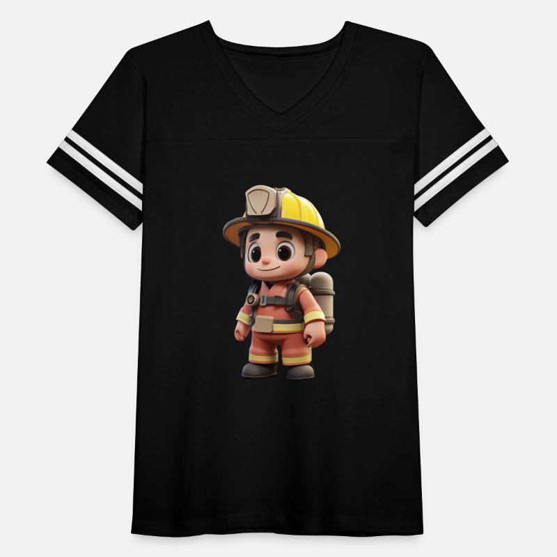 Friendly Firefighter Cartoon