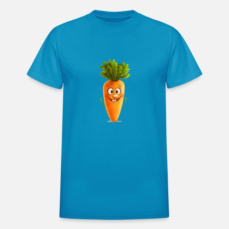 Funny cheerful carrot with big smile