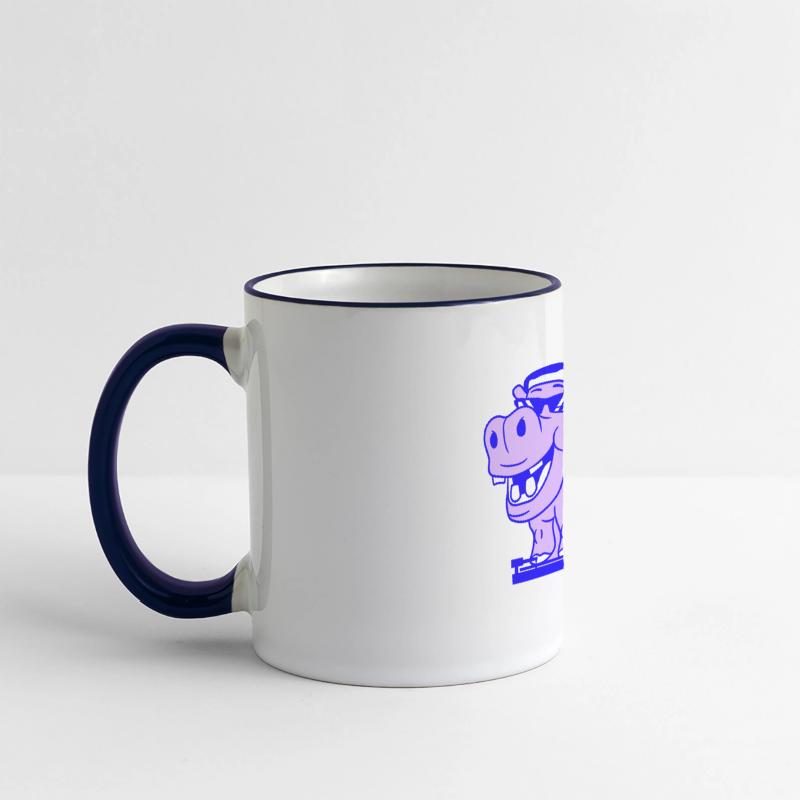 Funny DJ Cool Hippo Animal Mixing Music Party Club