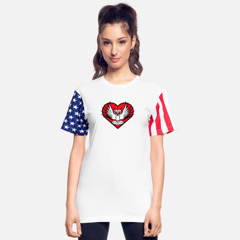 Owl heart symbol shape bird love flies cool logo