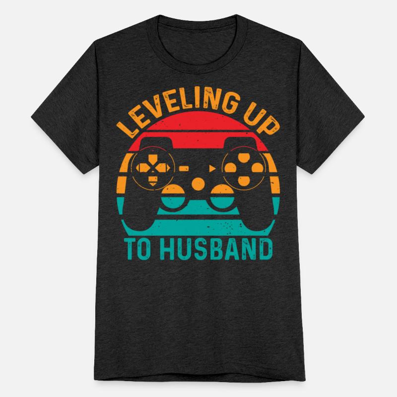 P Husband Leveling Up To Husband Vintage Retro