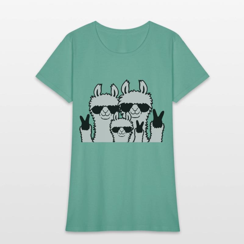 Peace family llama parents