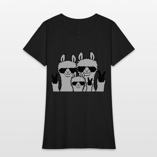 Peace family llama parents