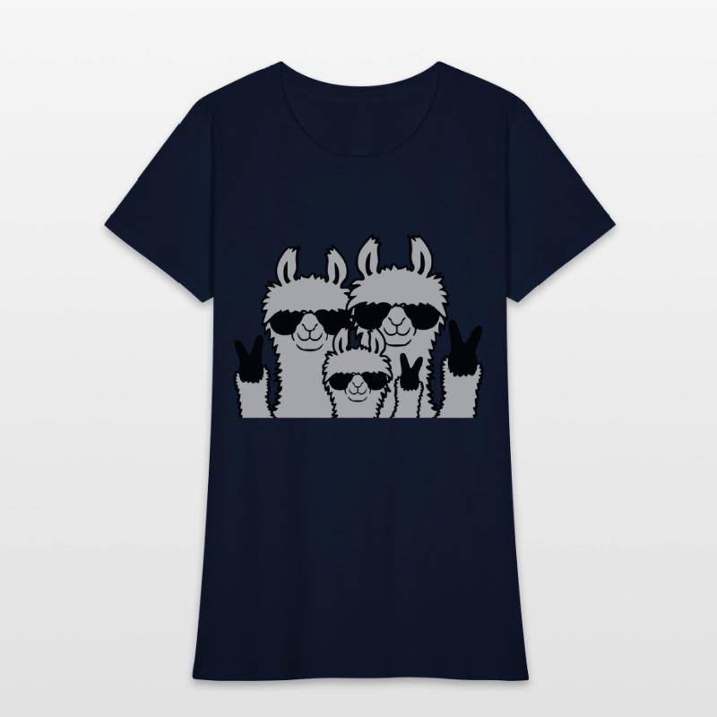 Peace family llama parents