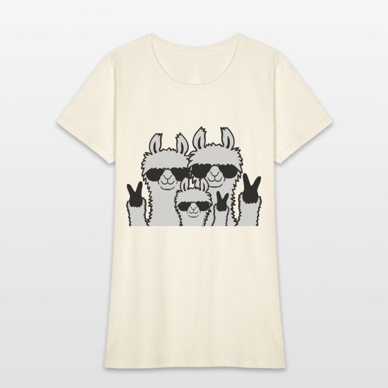 Peace family llama parents