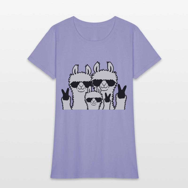 Peace family llama parents