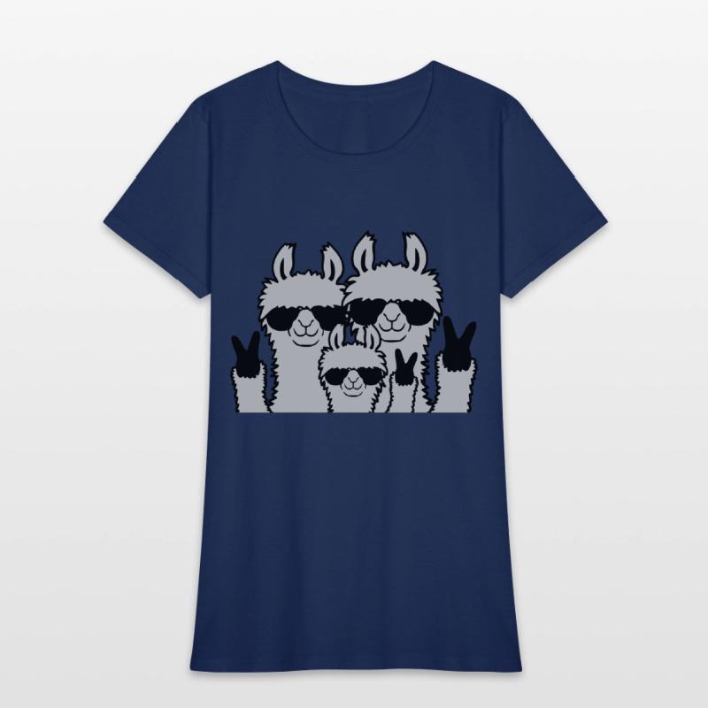 Peace family llama parents