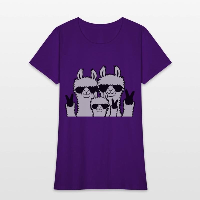 Peace family llama parents