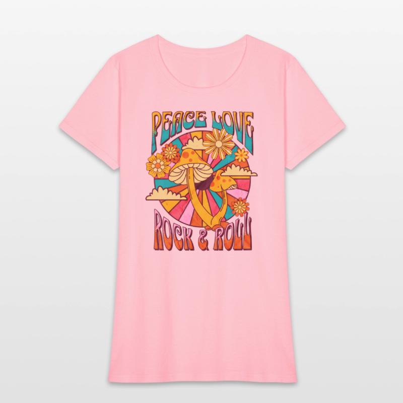 Peace Love Rock And Roll Distressed Rock Concert