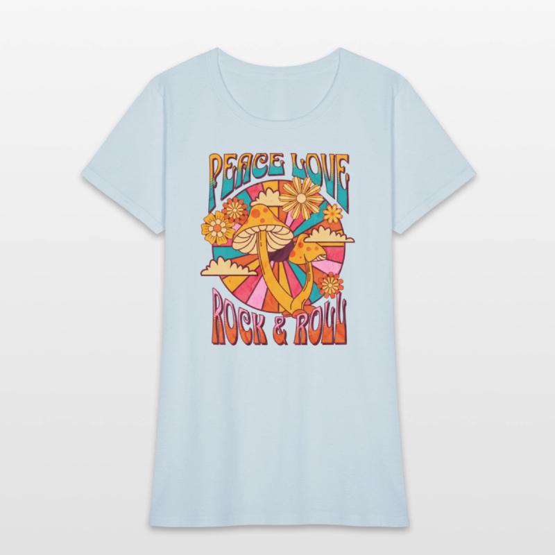 Peace Love Rock And Roll Distressed Rock Concert