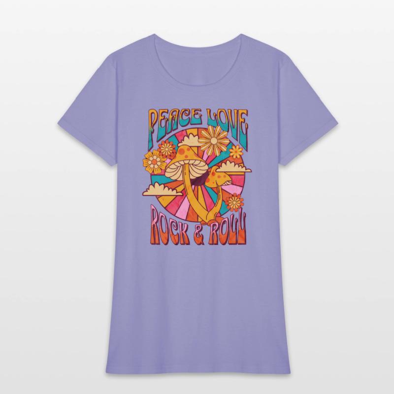 Peace Love Rock And Roll Distressed Rock Concert