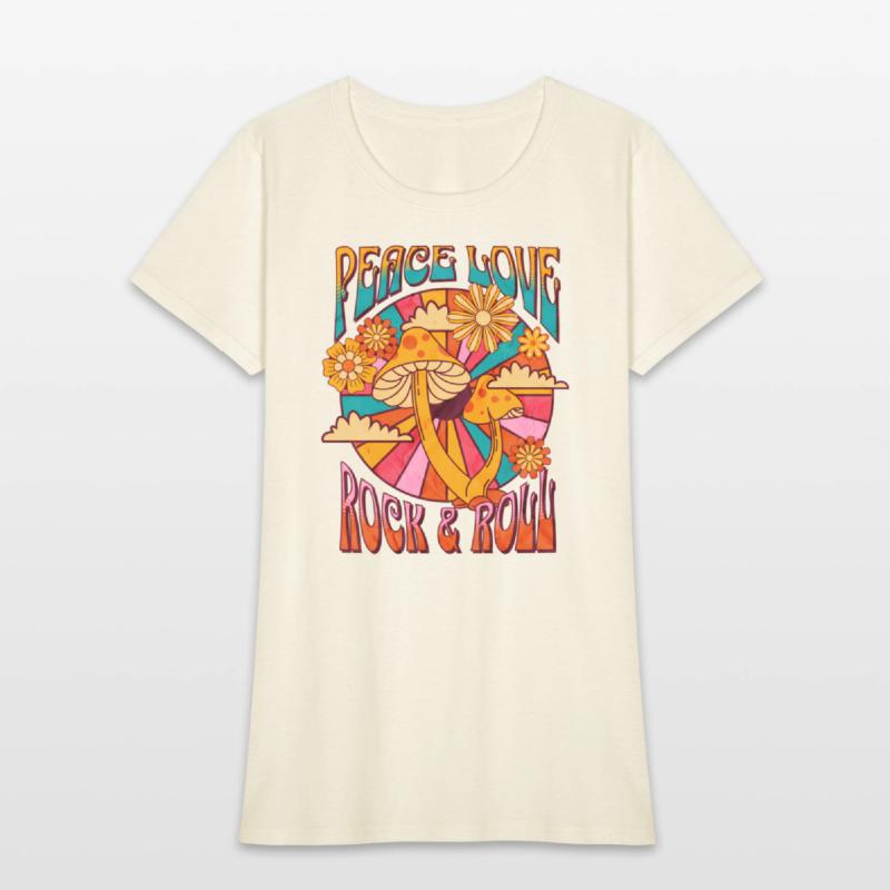 Peace Love Rock And Roll Distressed Rock Concert