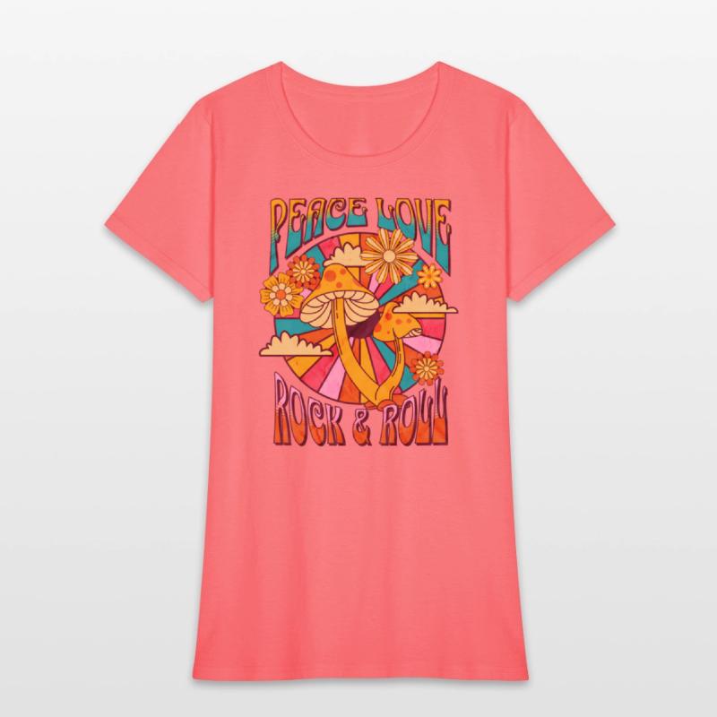 Peace Love Rock And Roll Distressed Rock Concert